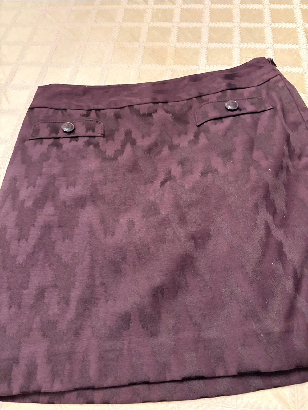 LOFT Plum textured abstract mini skirt